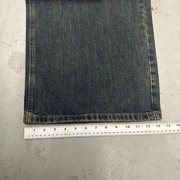 NAVY DESERT WIDE LEG BAGGY DENIM 32 WAIST - Picture 6 of 7